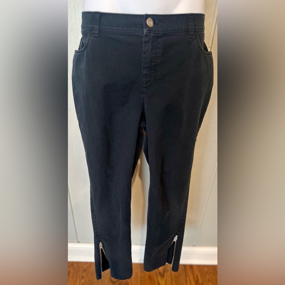 Lafayette 148 New York Women's Black Zip Boot Cut Jeans
